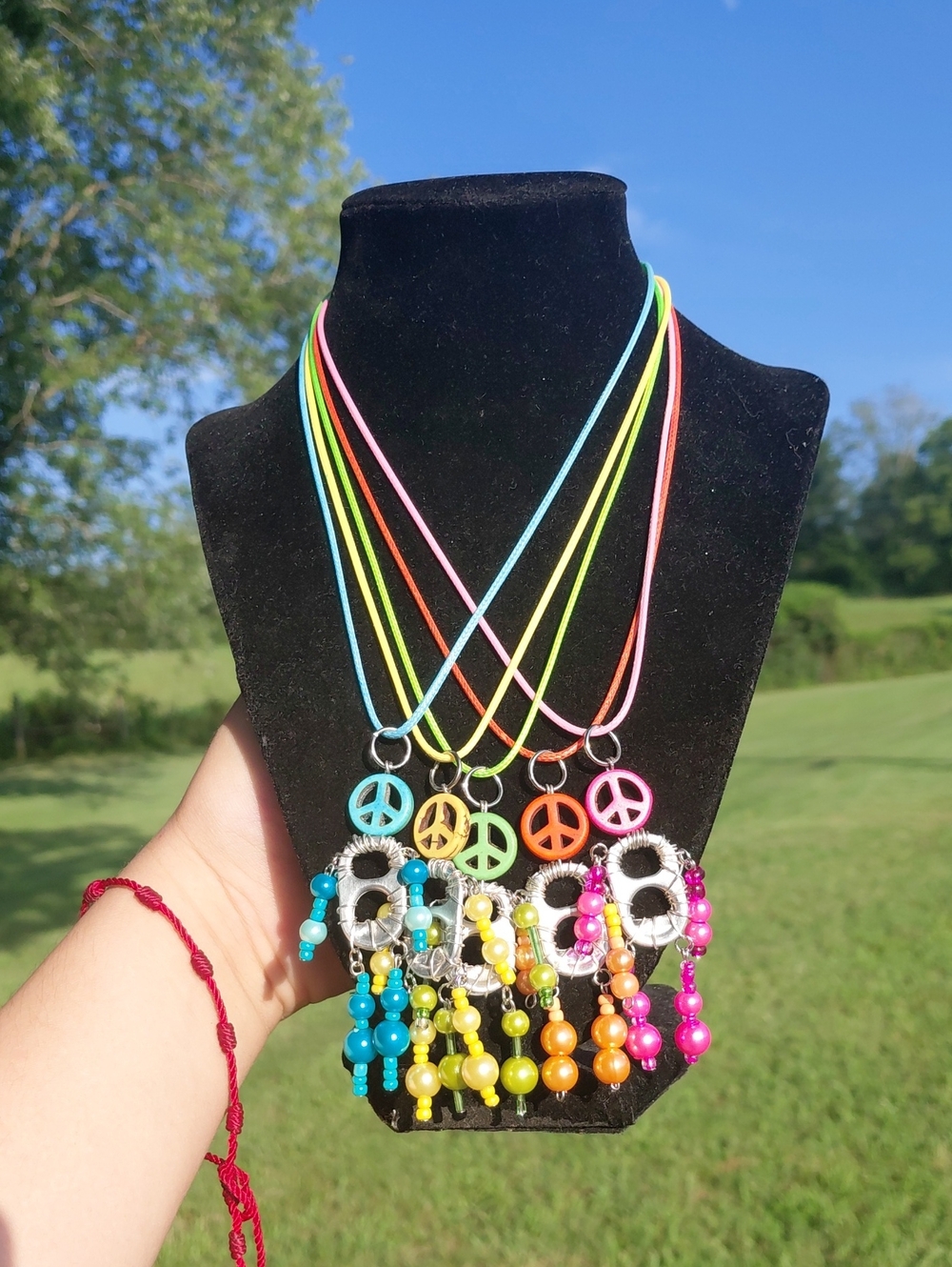 (5) Colorful Soda Tab Necklaces